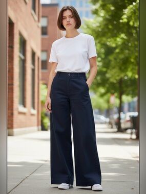 Old Navy Black Extra High-Rise Wide Leg Pants